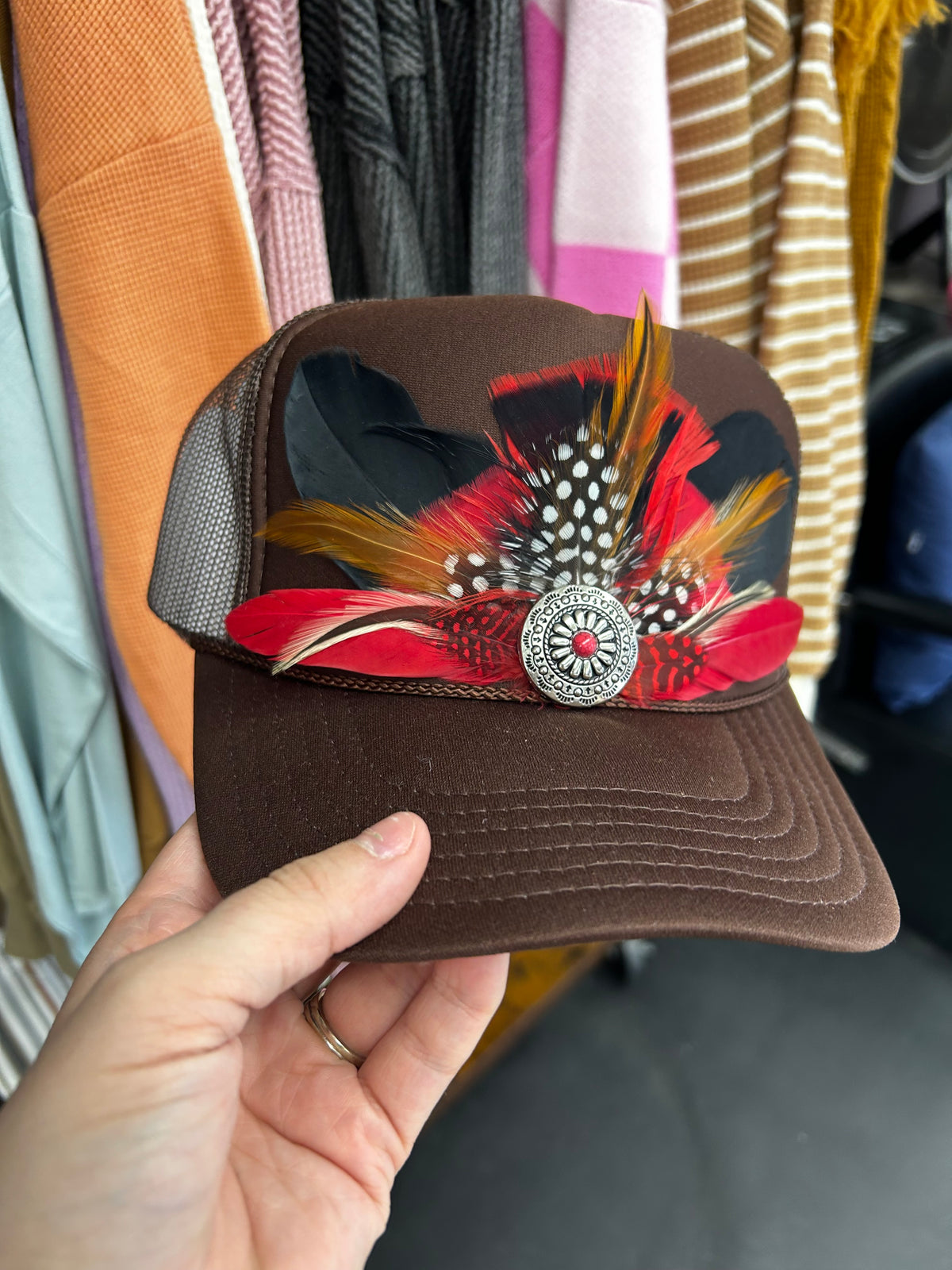 Red Feather trucker Hat
