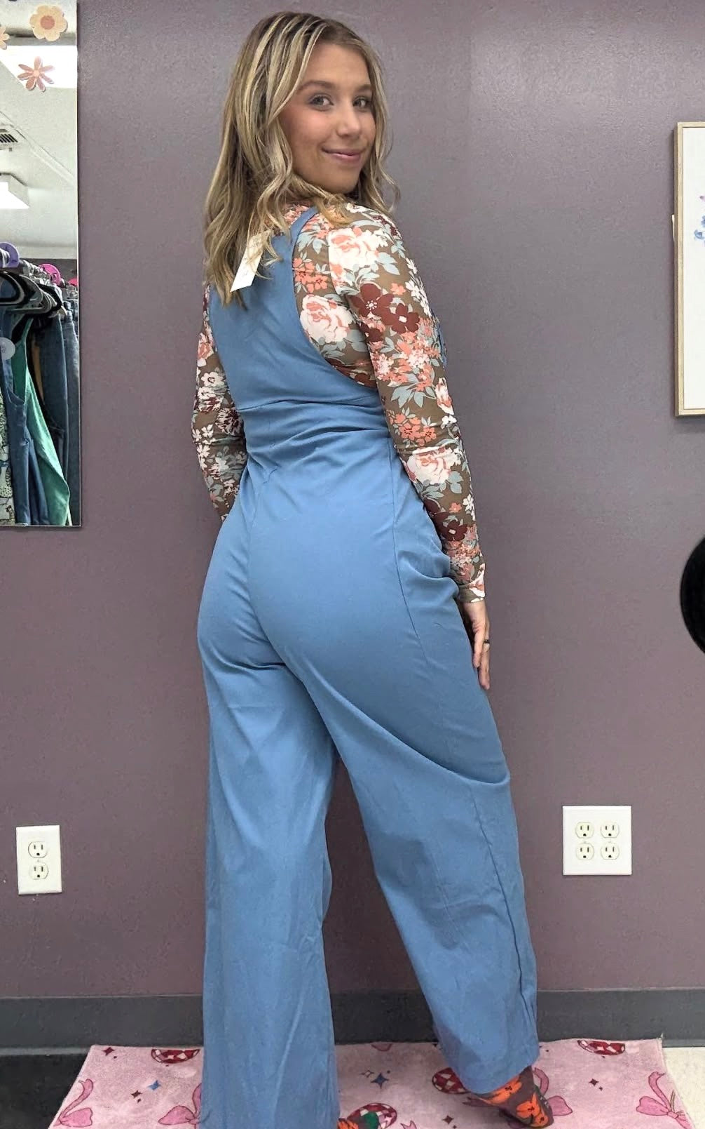 Blue Wide Leg Jumpsuit