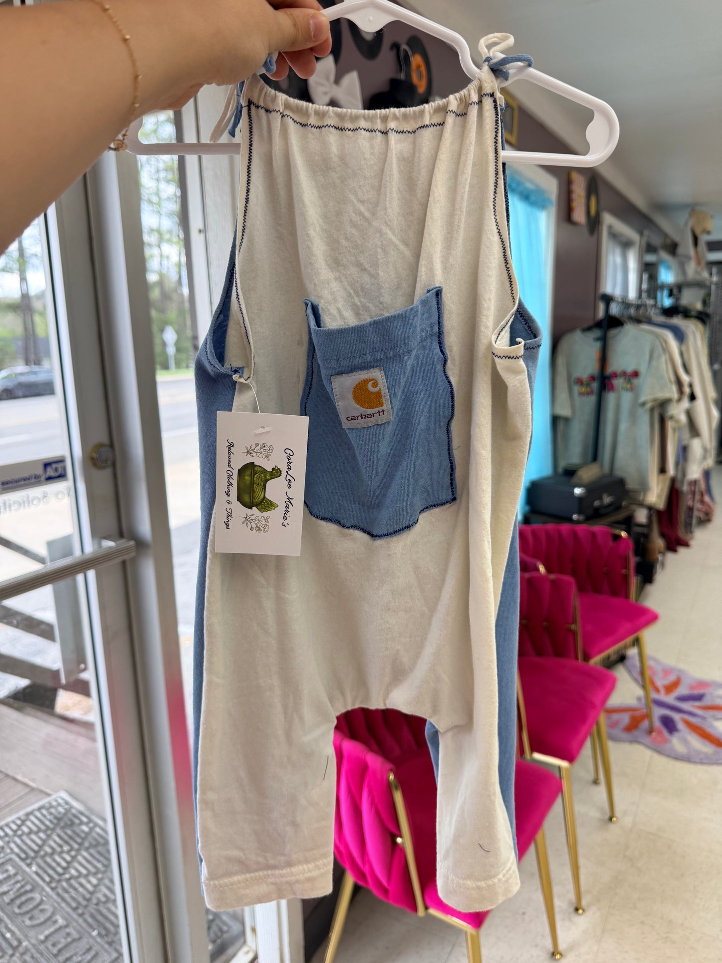 Blue and White Jumpsuit