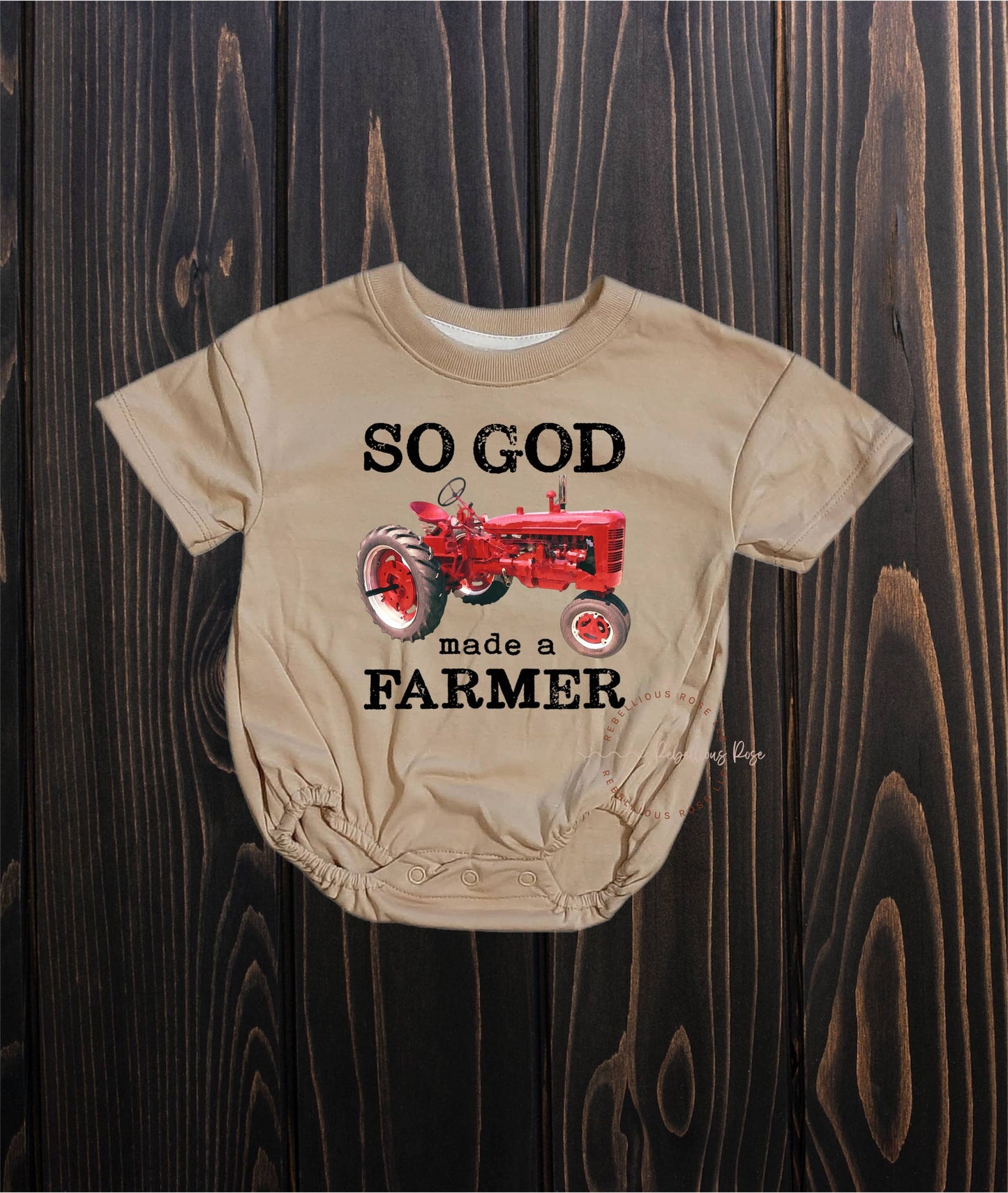 So God Made A Farmer Tshirt Bubble