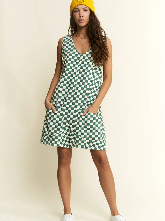 Checkered Shorts Romper
