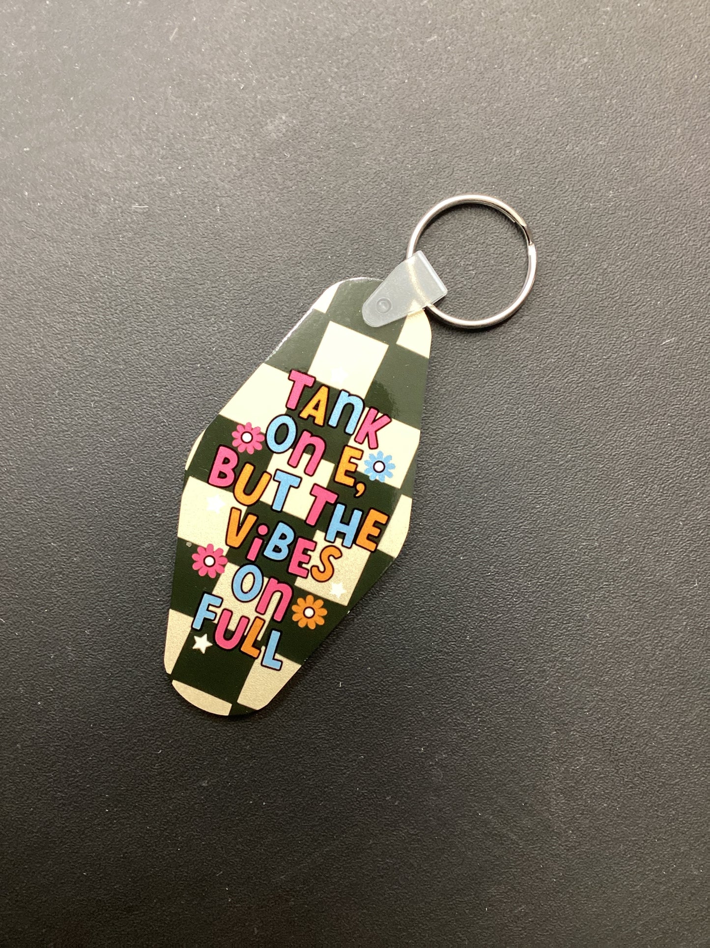 Tank on E keychain