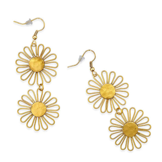 Dual Daisy Earring