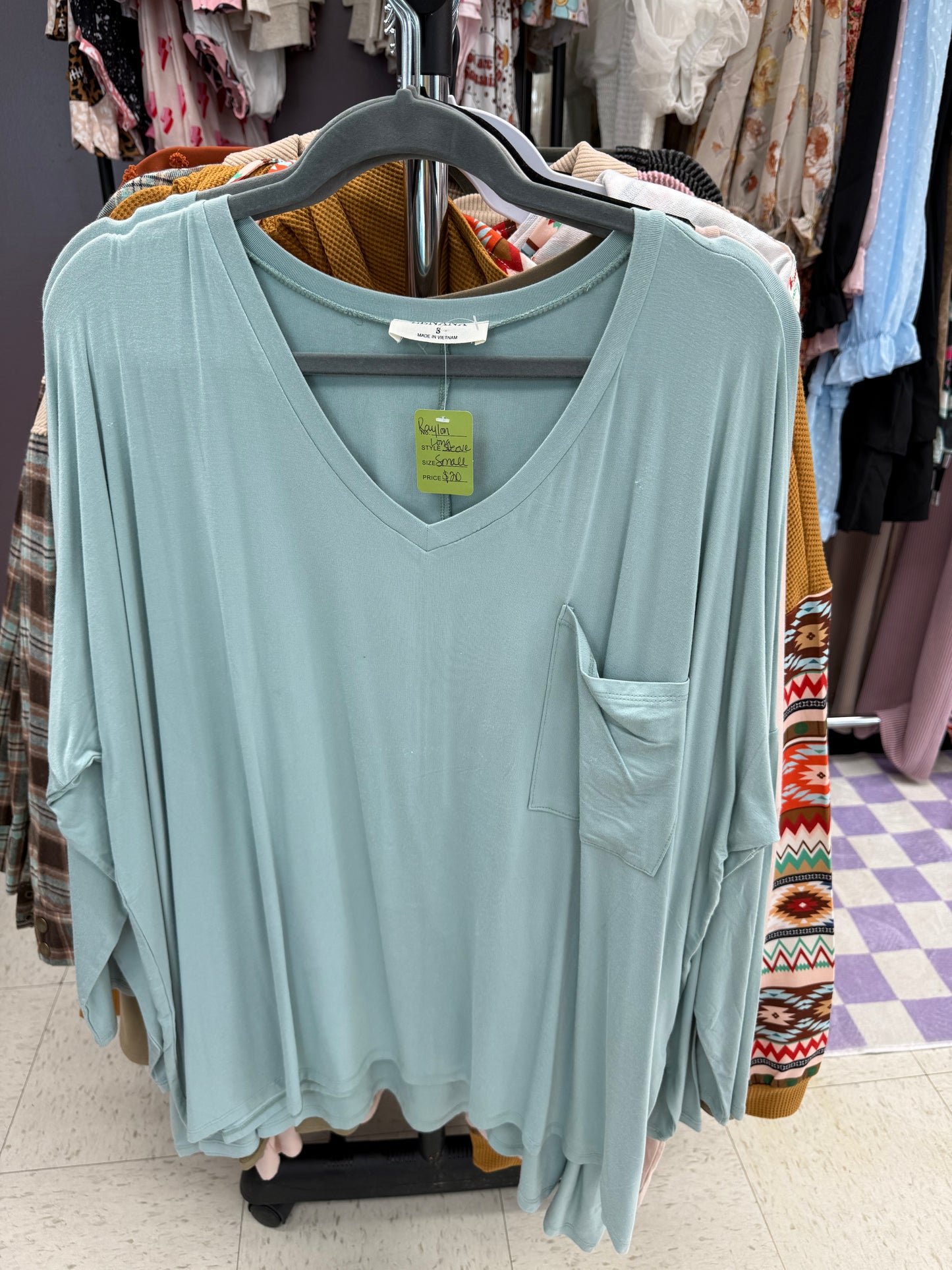 Zenana Pocket Long Sleeve