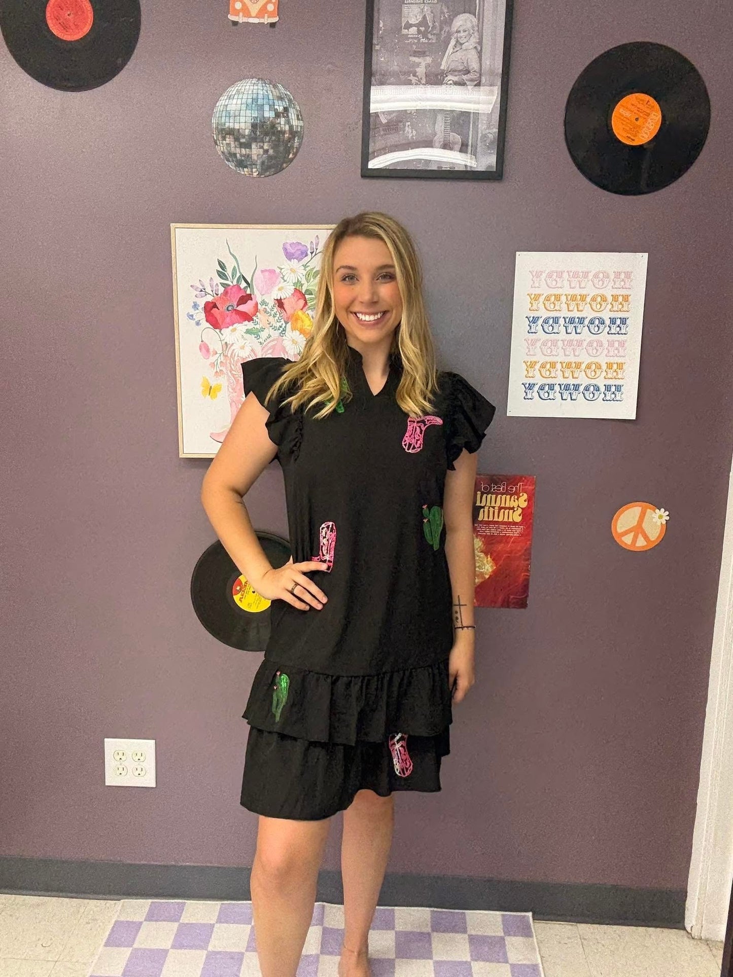 Sequins Ruffle Dress