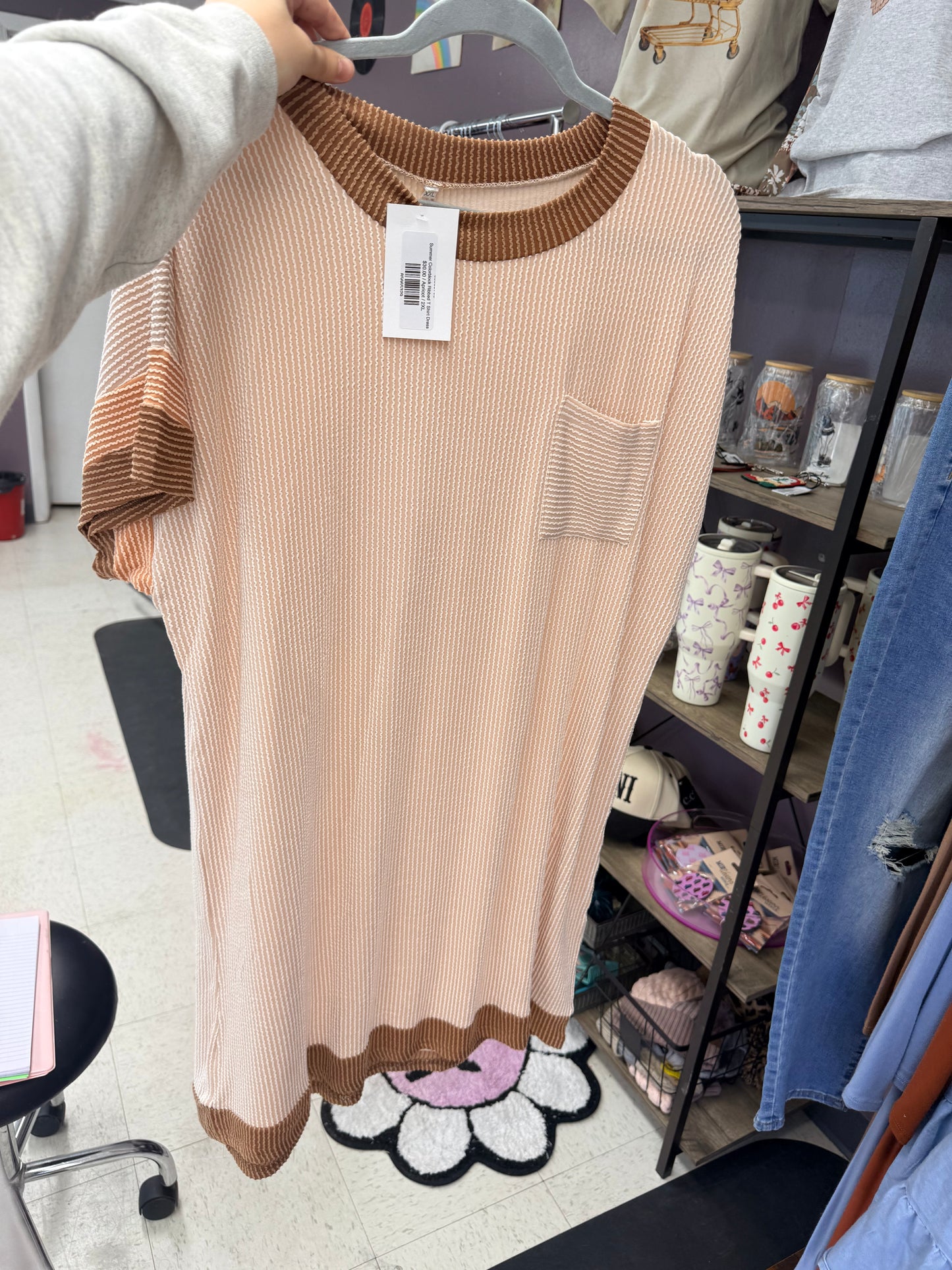 Corded Tee Shirt Dress