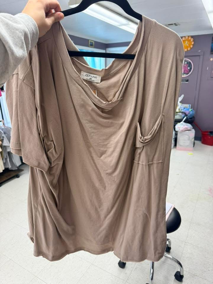 Zenana Oversized Pocket Tee's