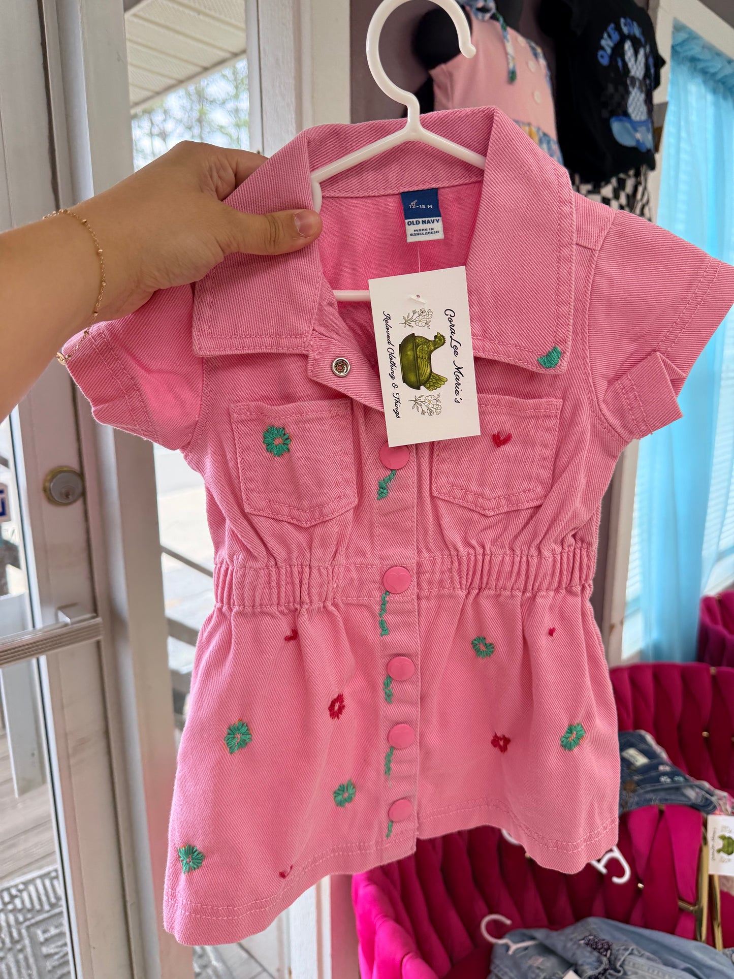 Pink Denim Dress