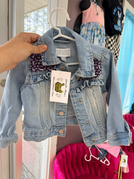 Denim Jacket w/ Flowers