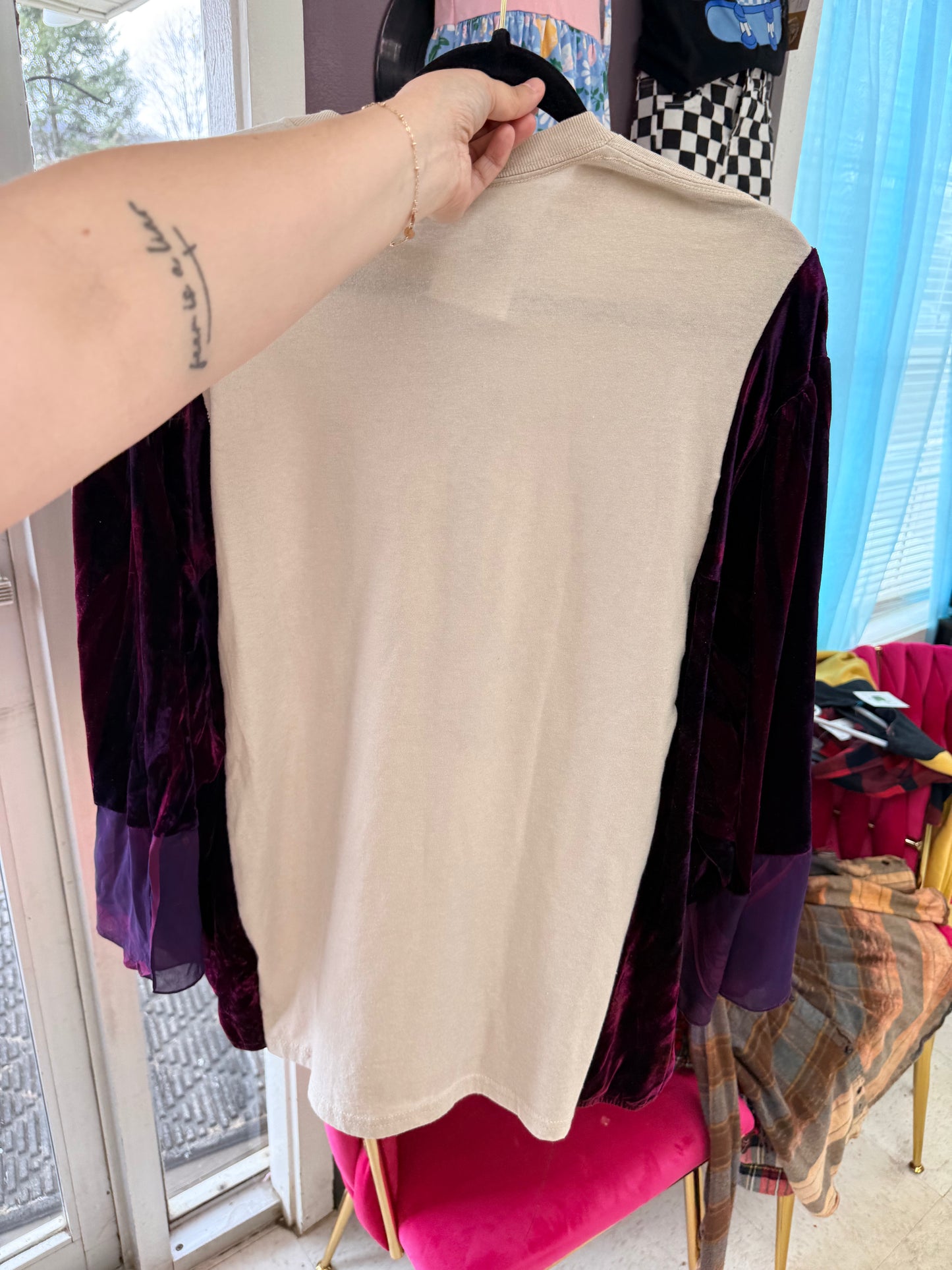Dolly Purple Sleeve Top