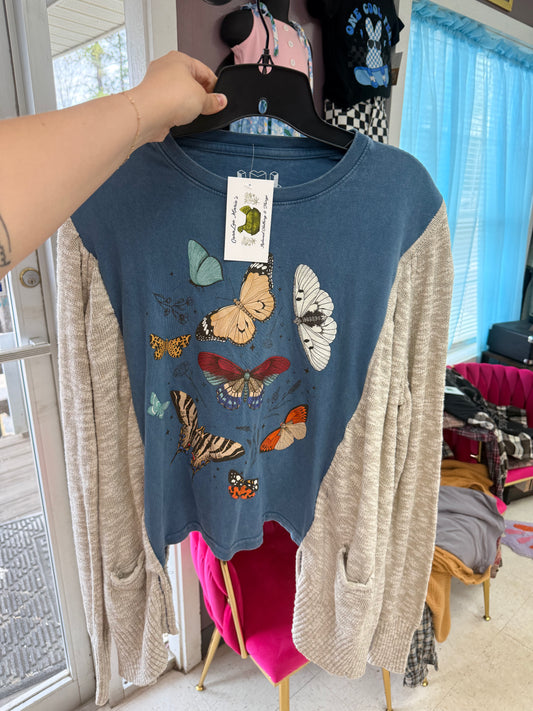 Butterfly Blue Top