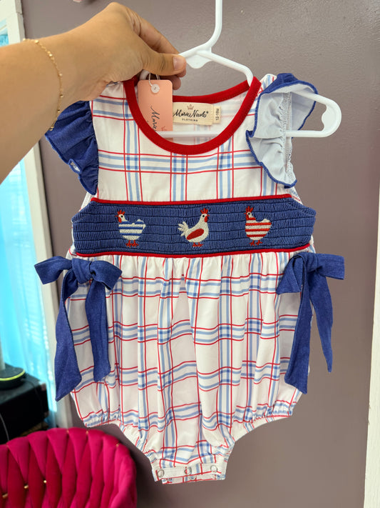 Girls Red, White and CHICKEN bubble