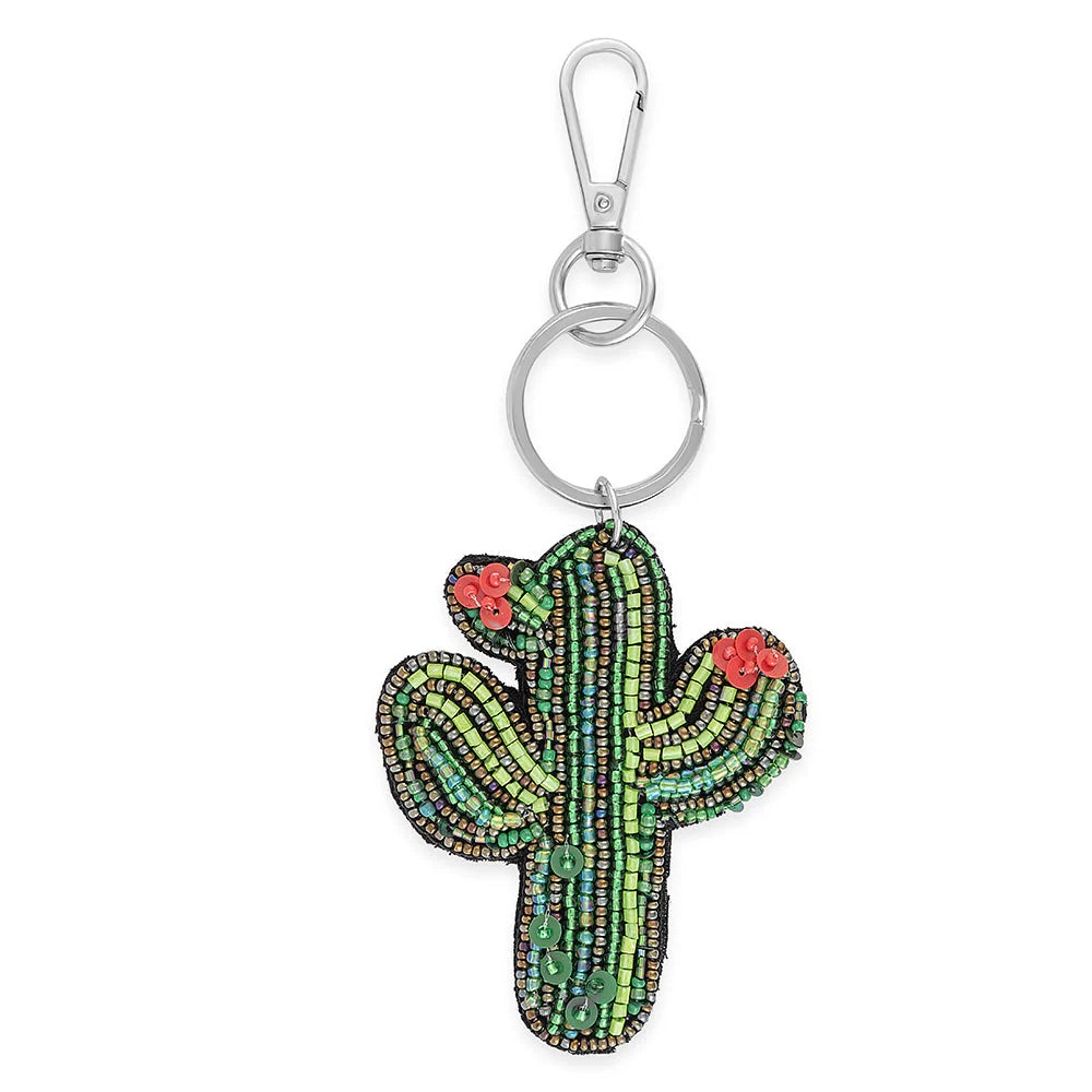 cute as a cactus keychain