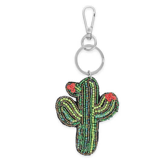 cute as a cactus keychain