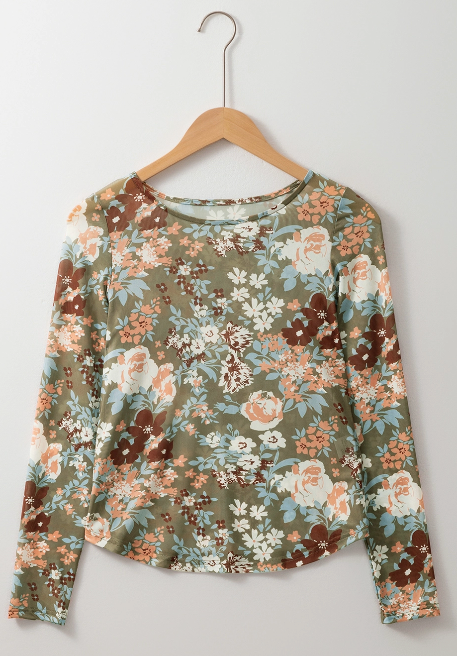 Floral Mesh Long Sleeve