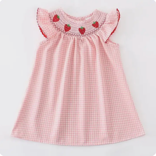 Strawberry Embroidered Dress
