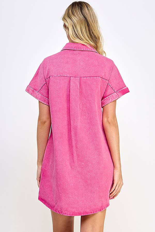 Pink Denim Dress