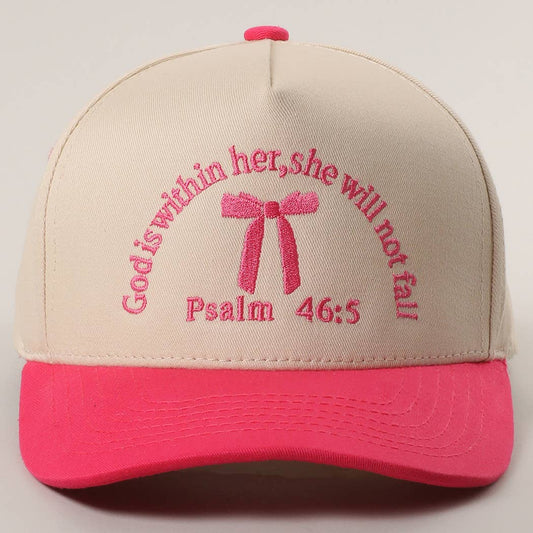 Psalm 46-5 Ribbon Embroidered Trucker Hat