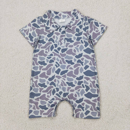 Light Camo Collard Romper