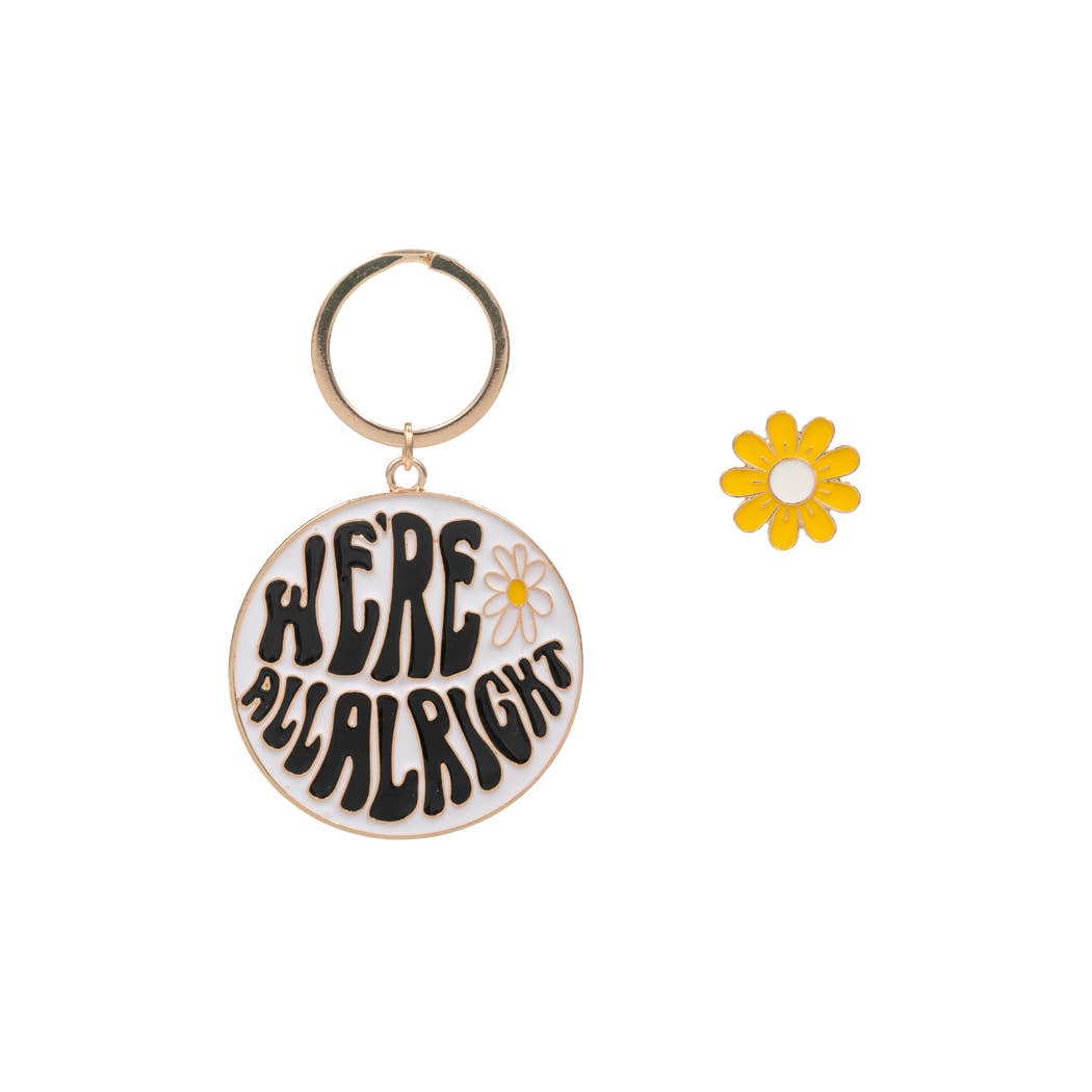 We're All Alright Keychain Pin Set